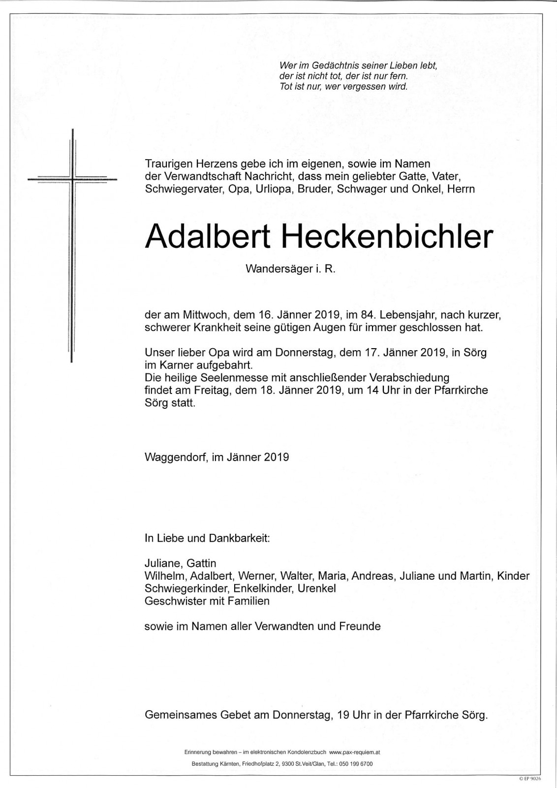 Parte Adalbert Heckenbichler