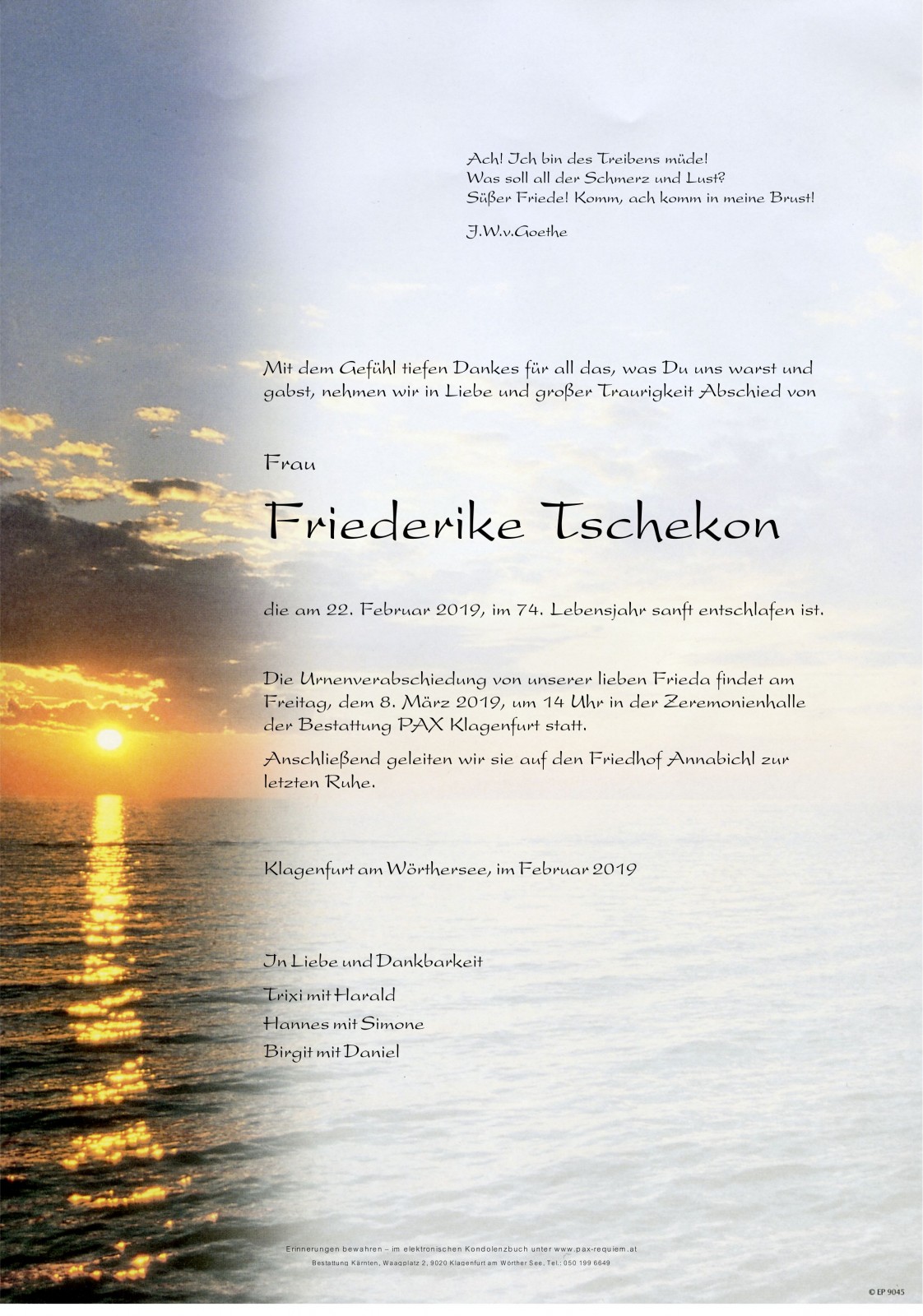 Parte Friederike Tschekon