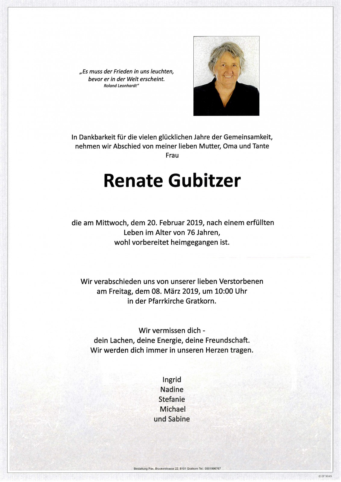 Parte Renate Gubitzer