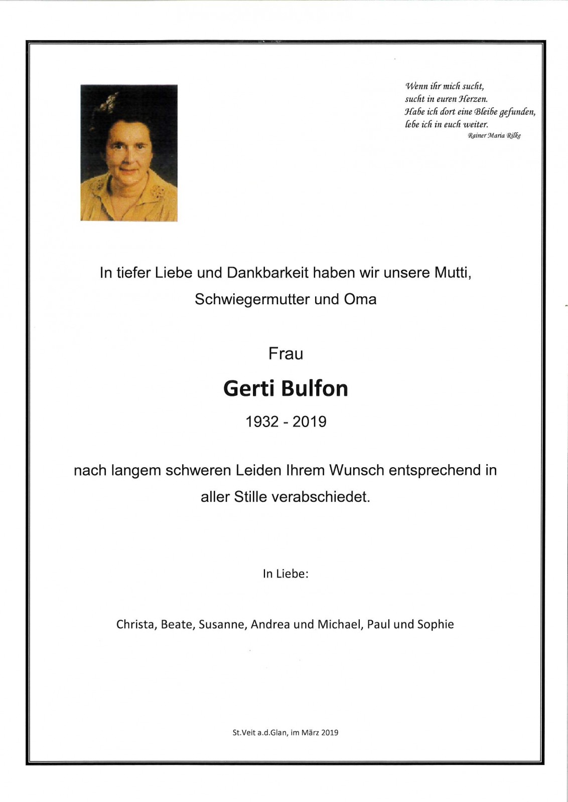 Parte Gertrude Bulfon