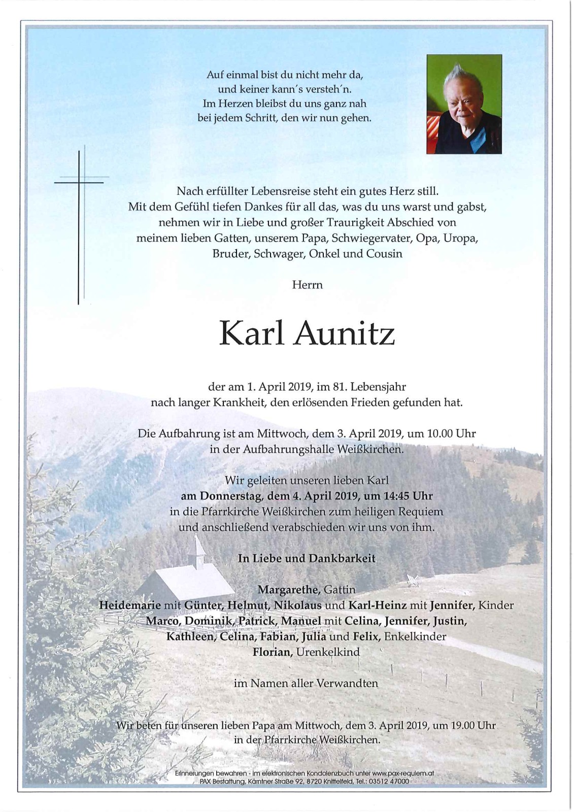 Parte Karl Aunitz