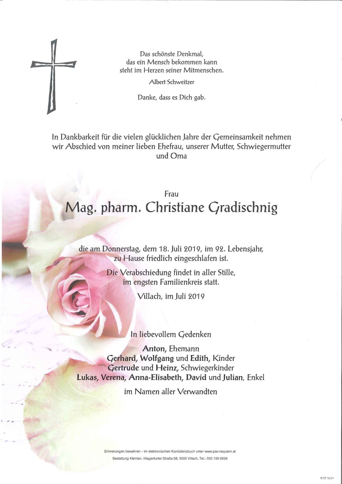 Parte Mag. pharm. Christiane Gradischnig