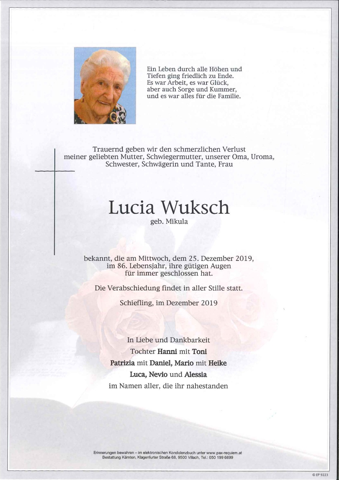 Parte Lucia Wuksch geb. Mikula