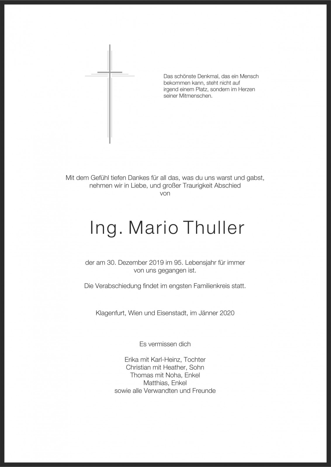 Parte Ing. Mario Thuller