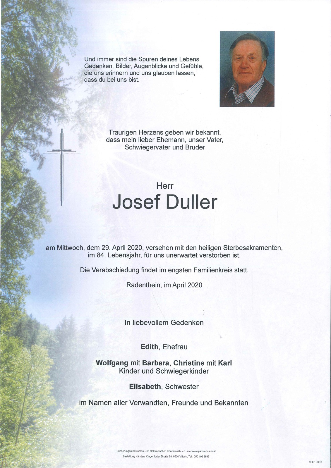 Parte Ing. Josef Duller