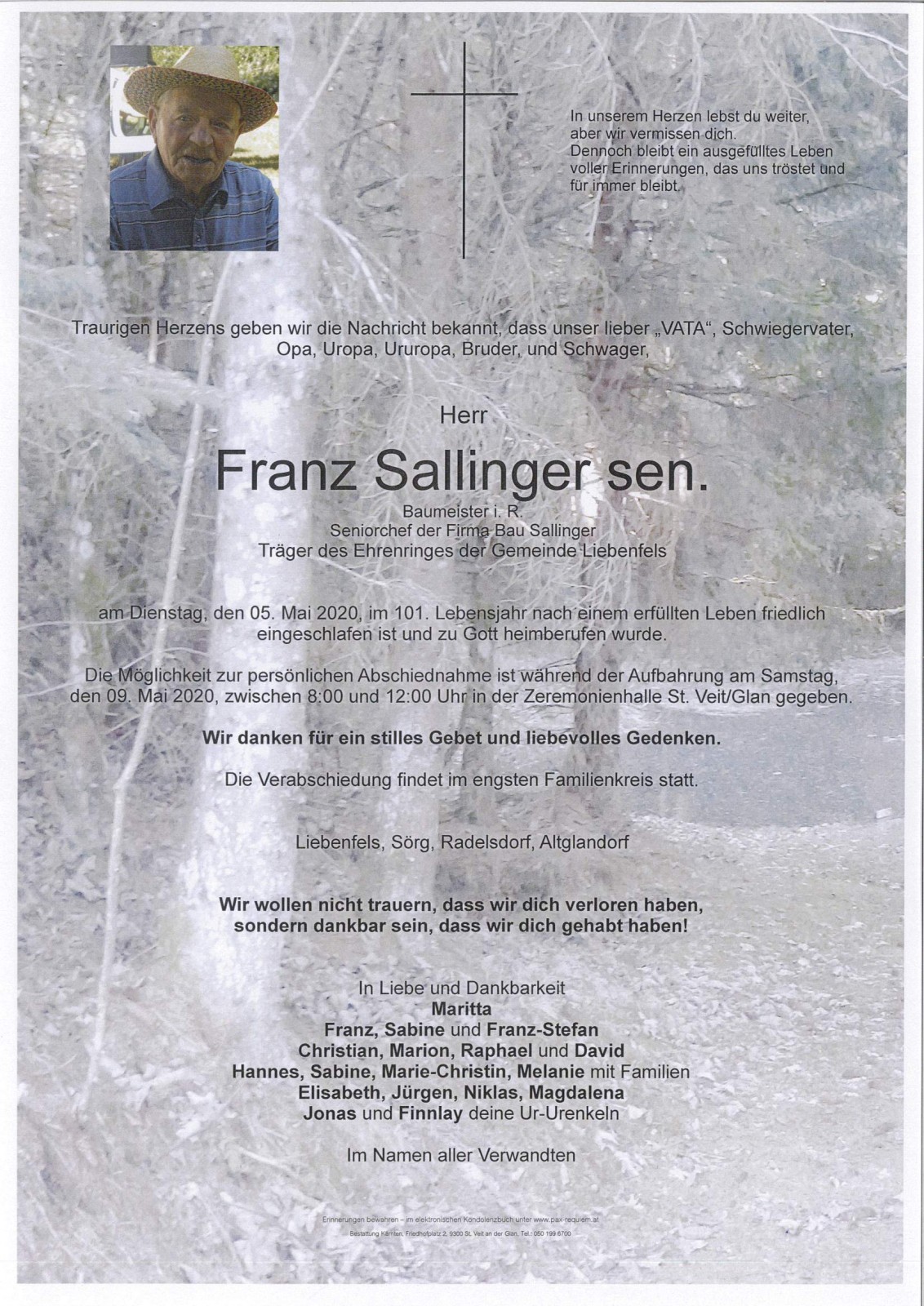 Parte Franz Sallinger sen.