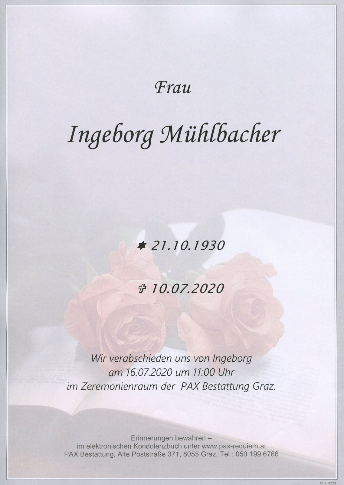 Parte Ingeborg Mühlbacher