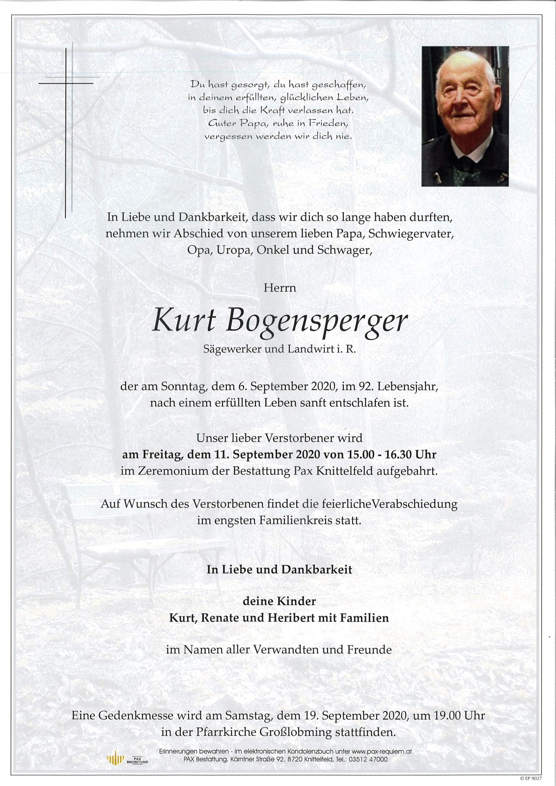 Parte Kurt Bogensperger