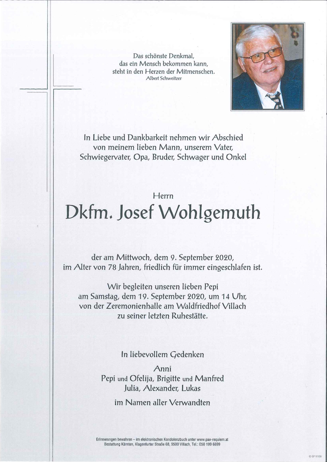 Parte Josef Wohlgemuth