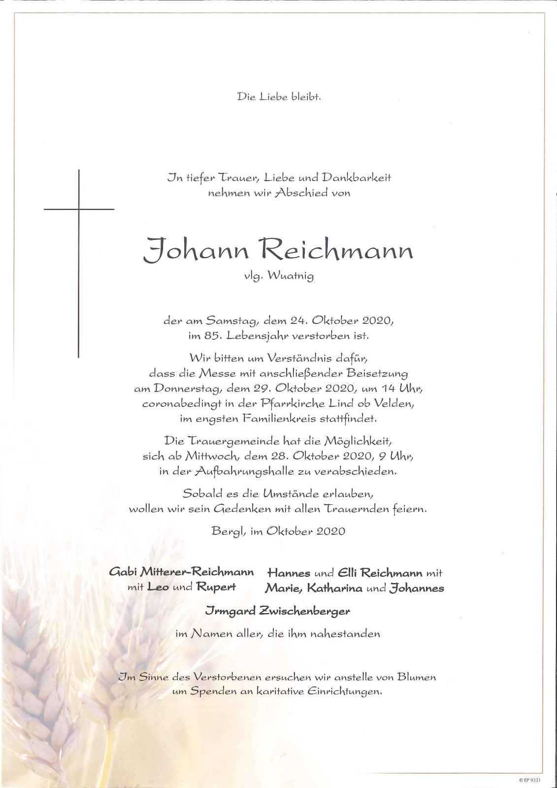 Parte Johann Reichmann