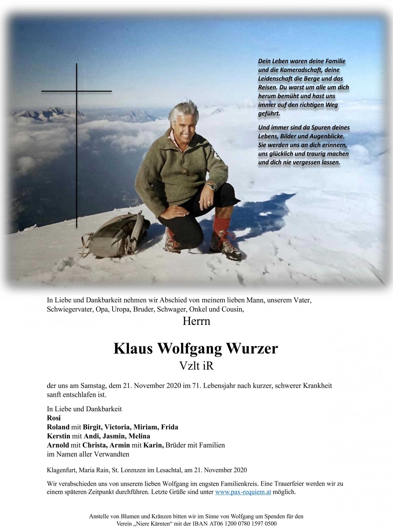 Parte Klaus Wolfgang Wurzer Vzlt iR