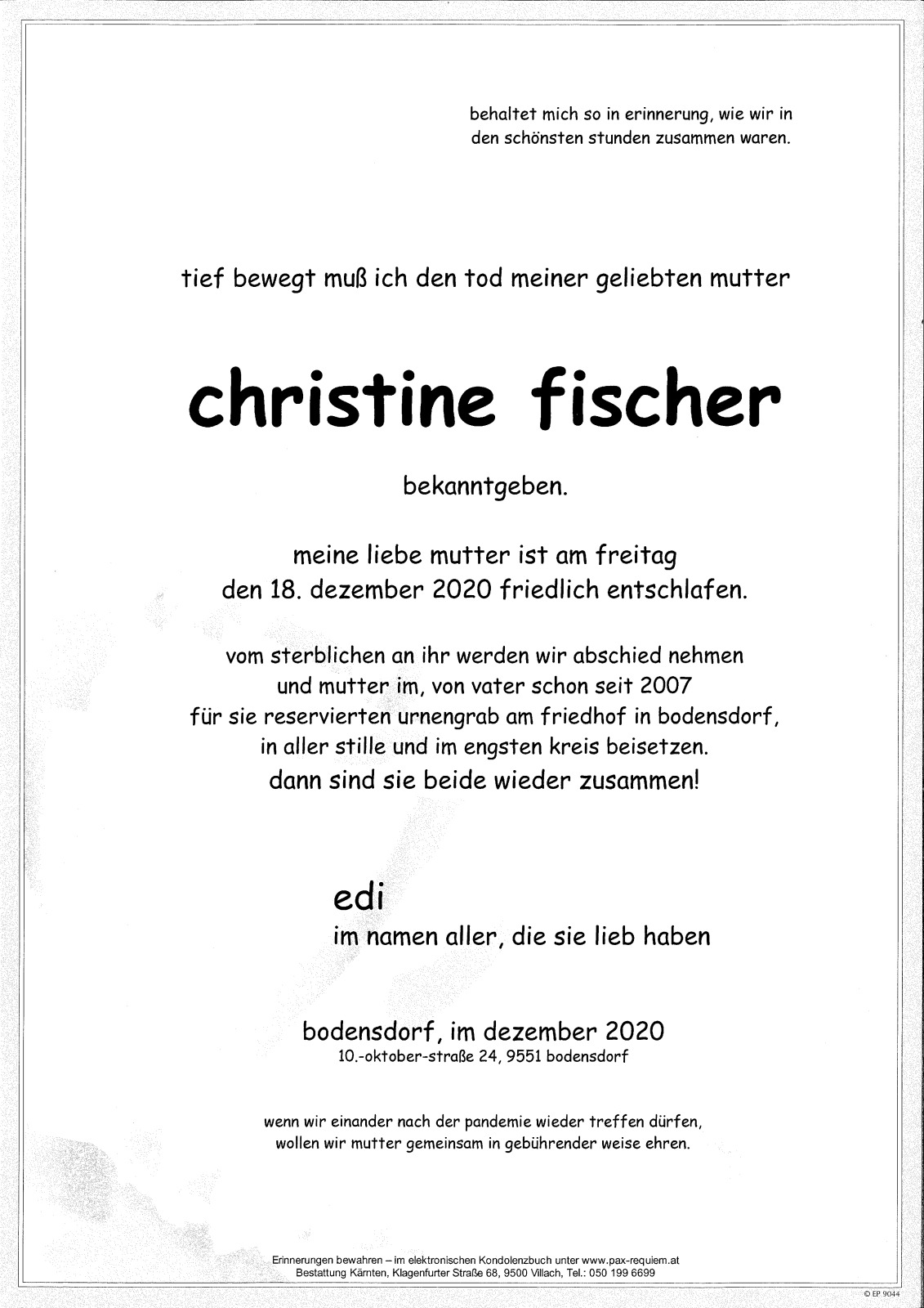 Parte Christine Fischer