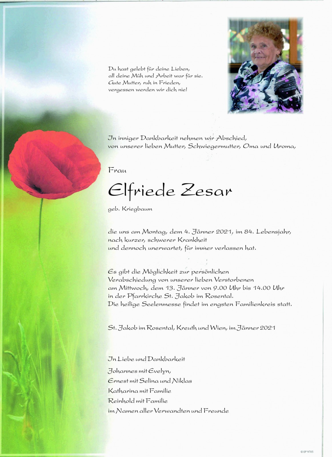 Parte Elfriede Zesar