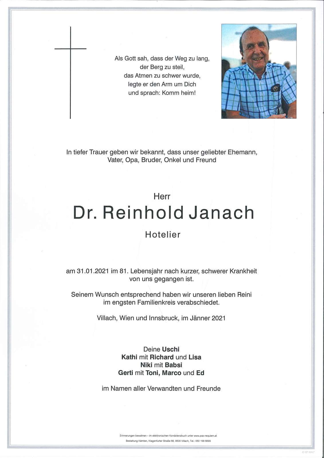 Parte Dr. Reinhold Janach