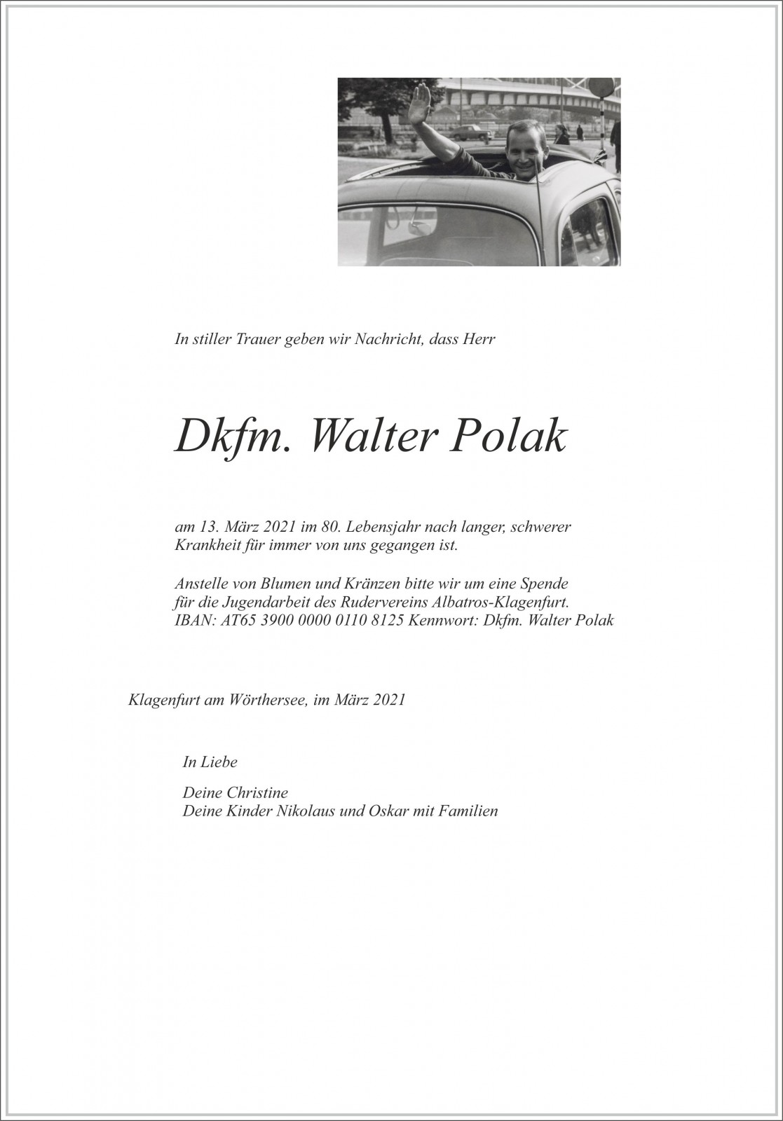 Parte Dkfm. Walter Polak