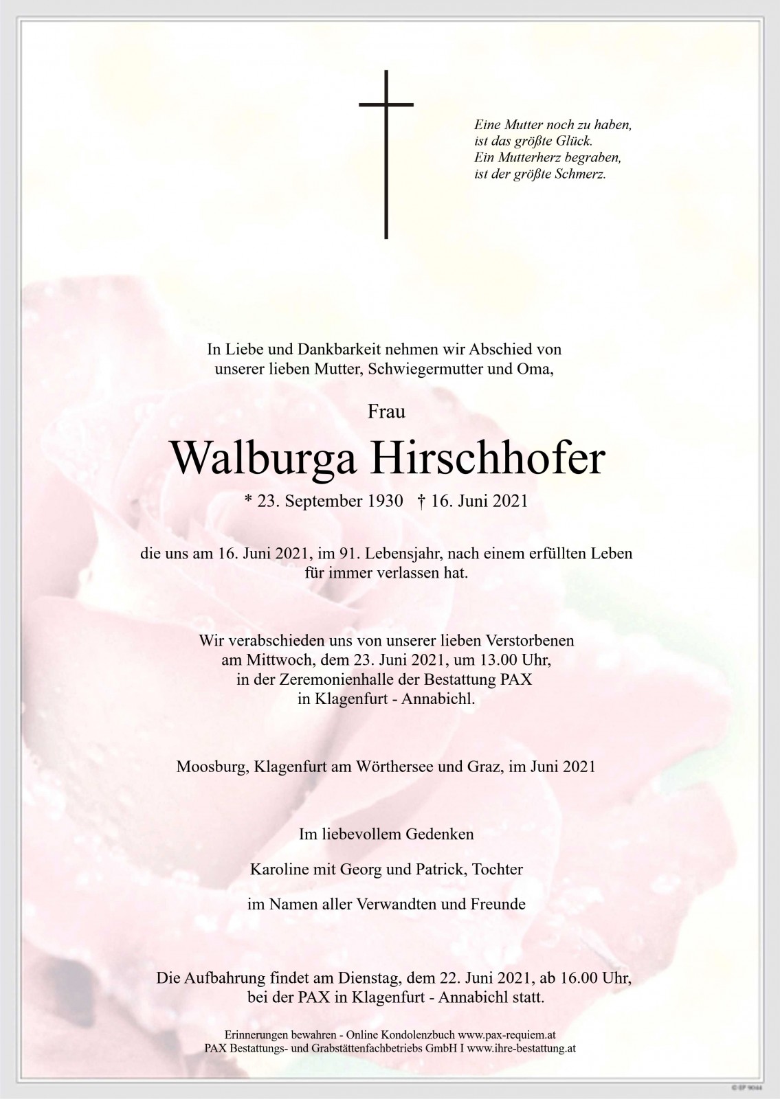 Parte Walburga Hirschhofer