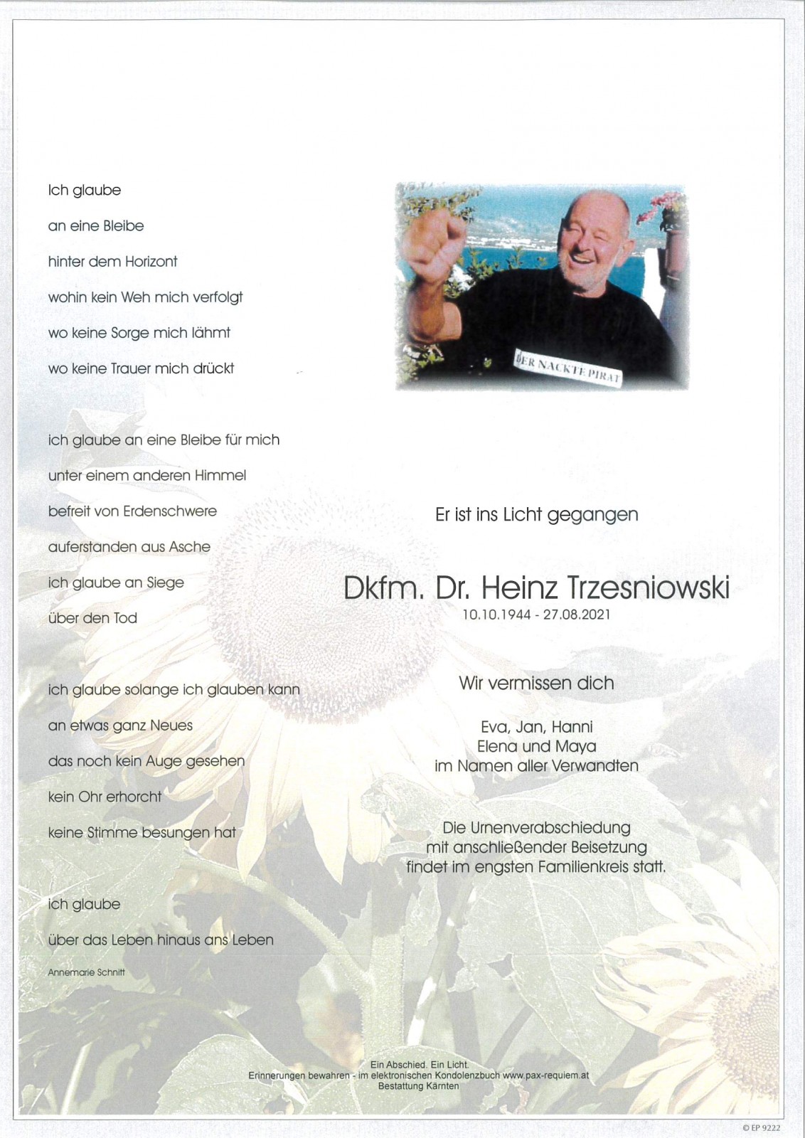 Parte Dkfm. Dr. Heinz Trzesniowski