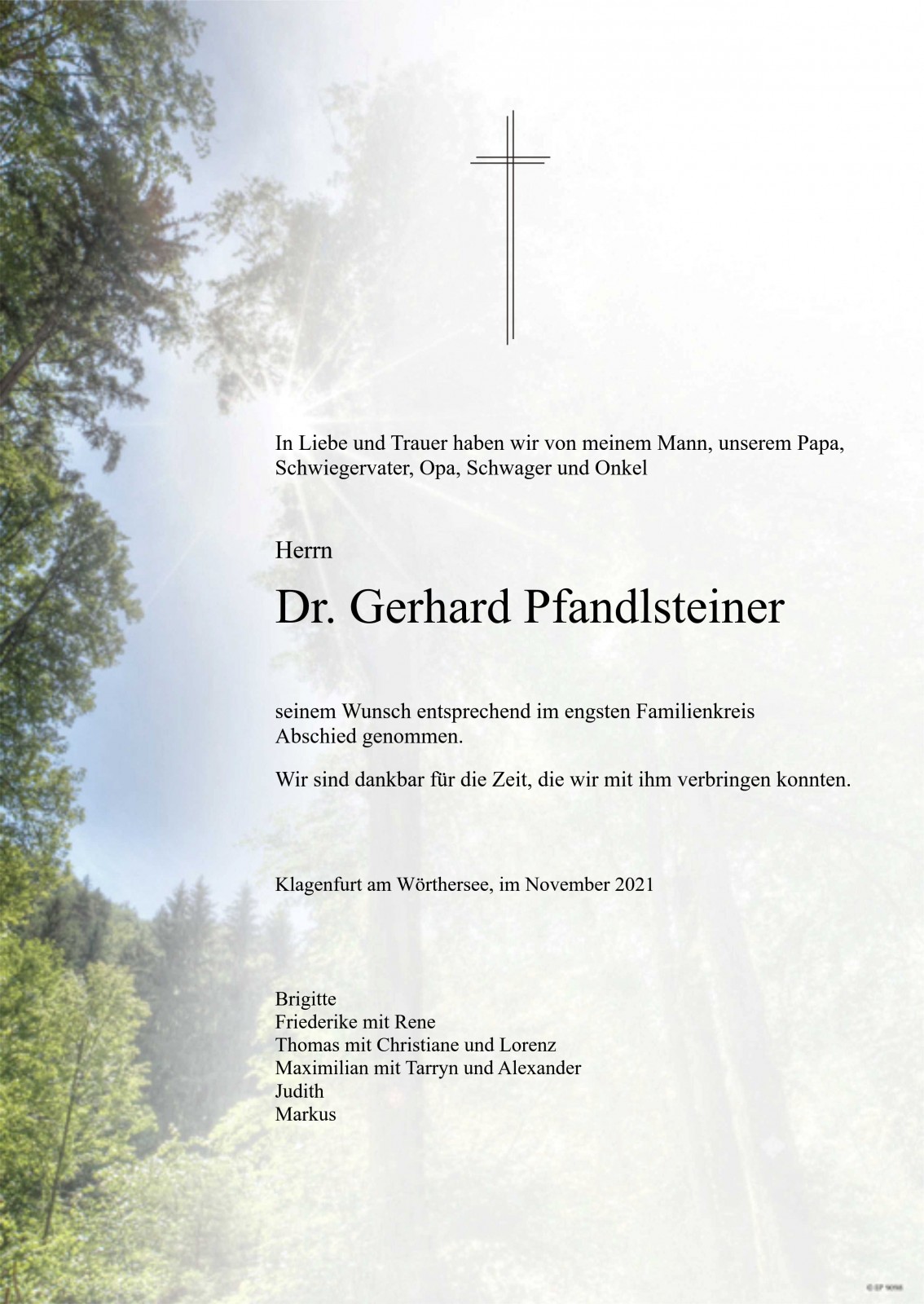 Parte Dr. Gerhard Pfandlsteiner