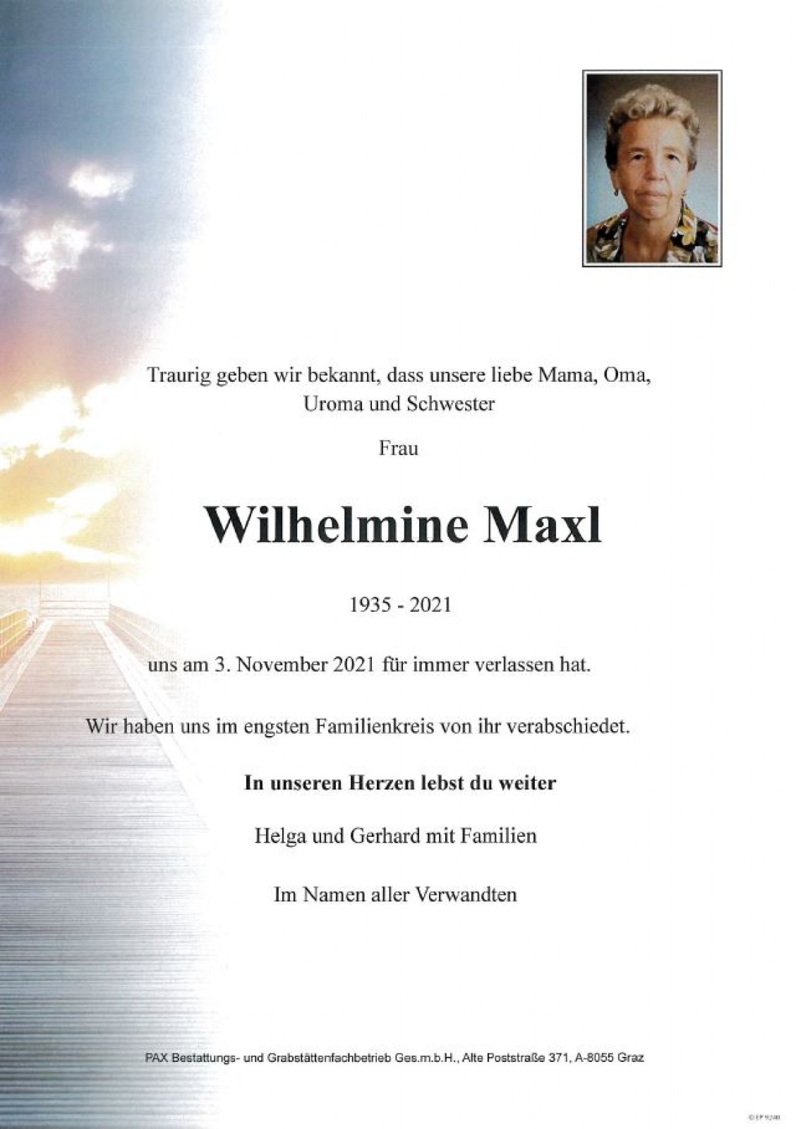 Parte Wilhelmine Maxl