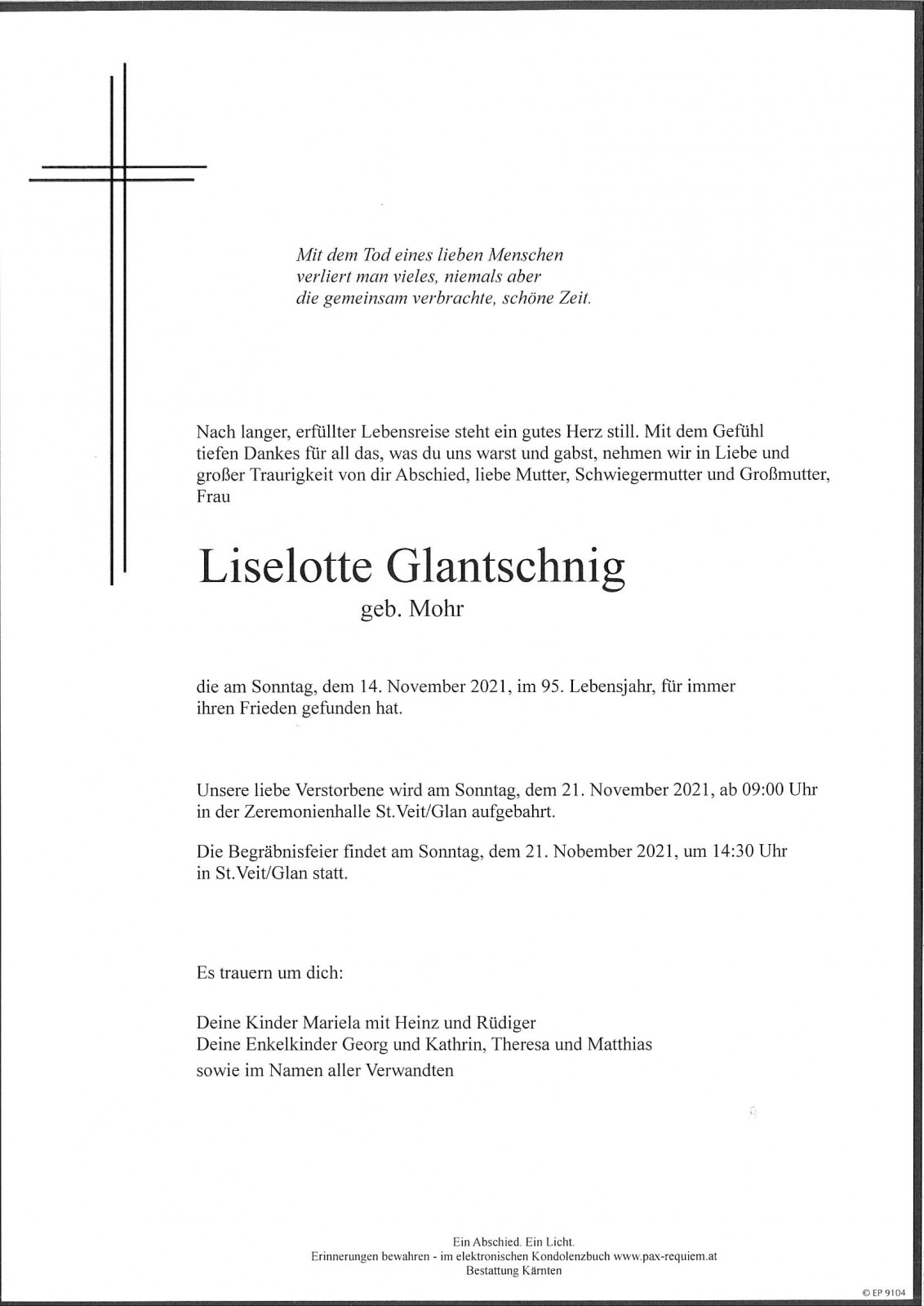 Parte Liselotte Glantschnig  geb. Mohr