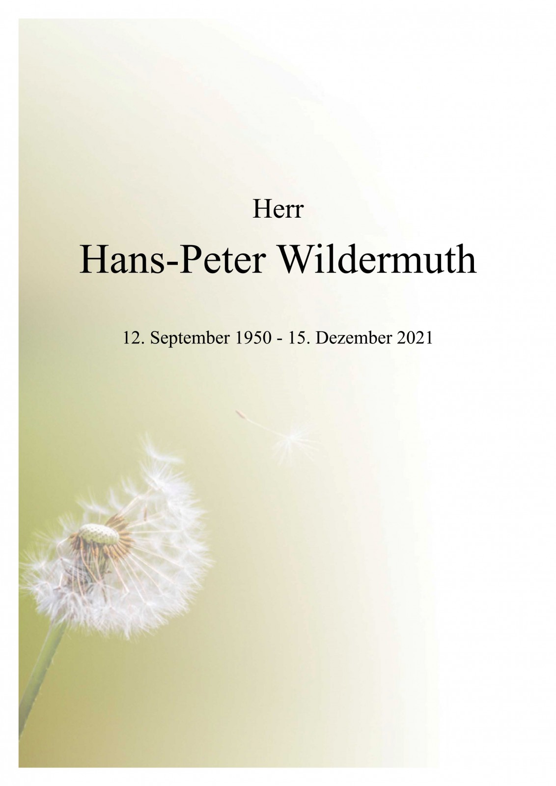 Parte Hans-Peter Wildermuth