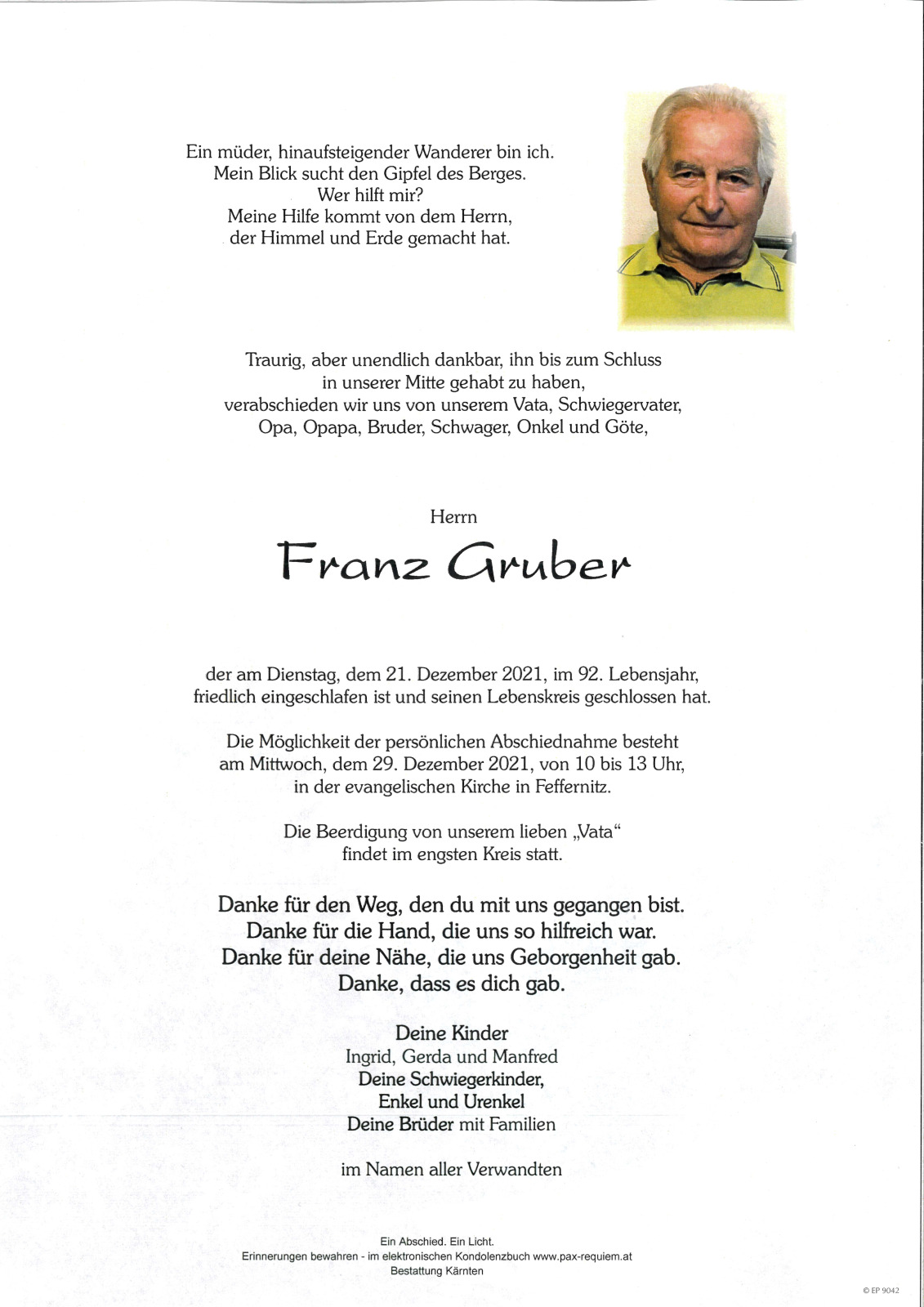 Parte Franz Gruber