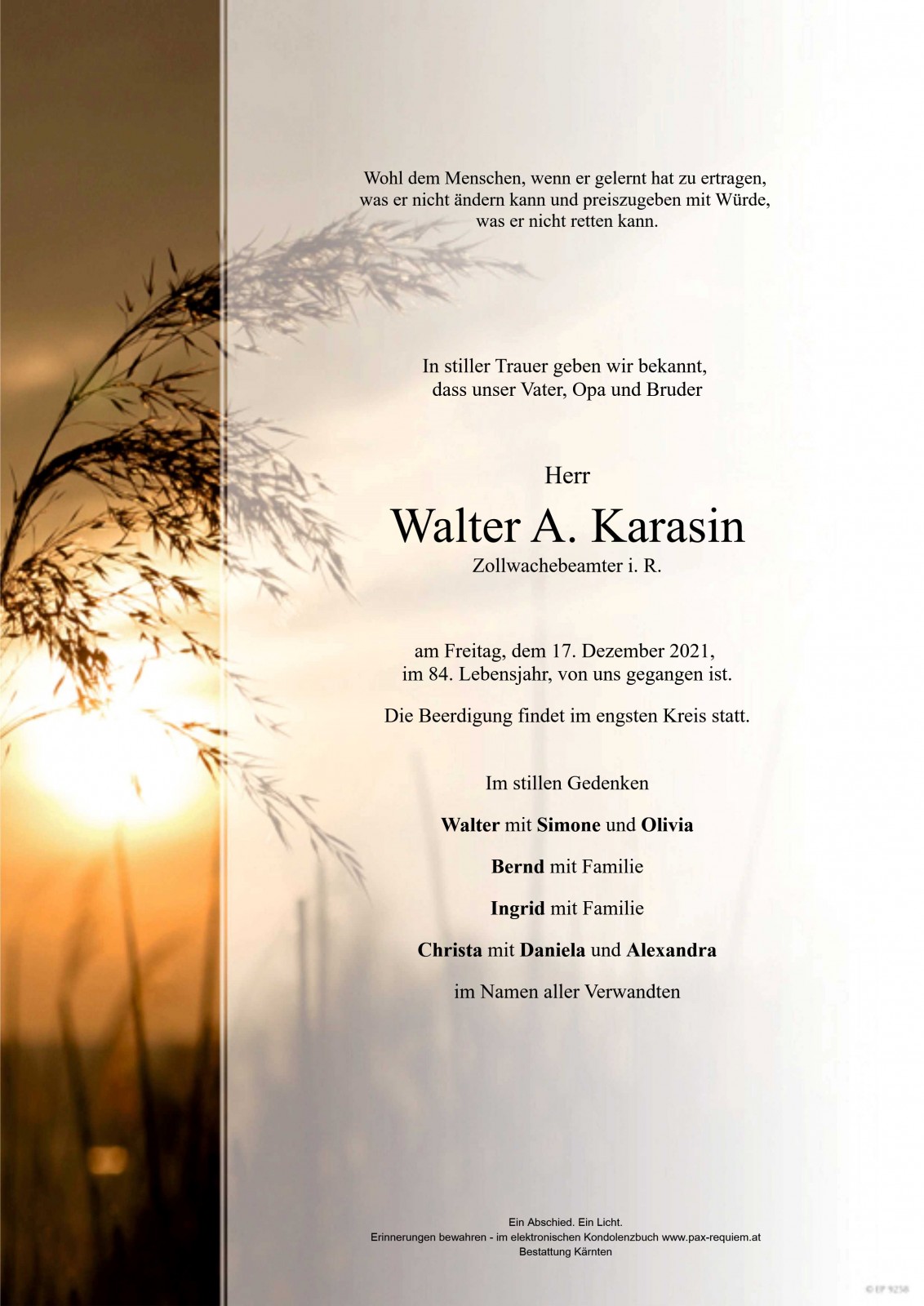 Parte Walter A. Karasin