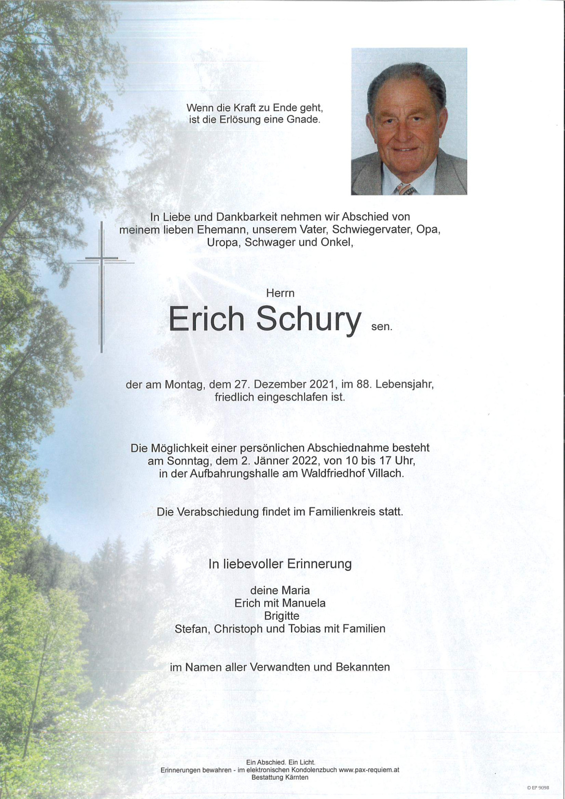 Parte Erich Schury sen.