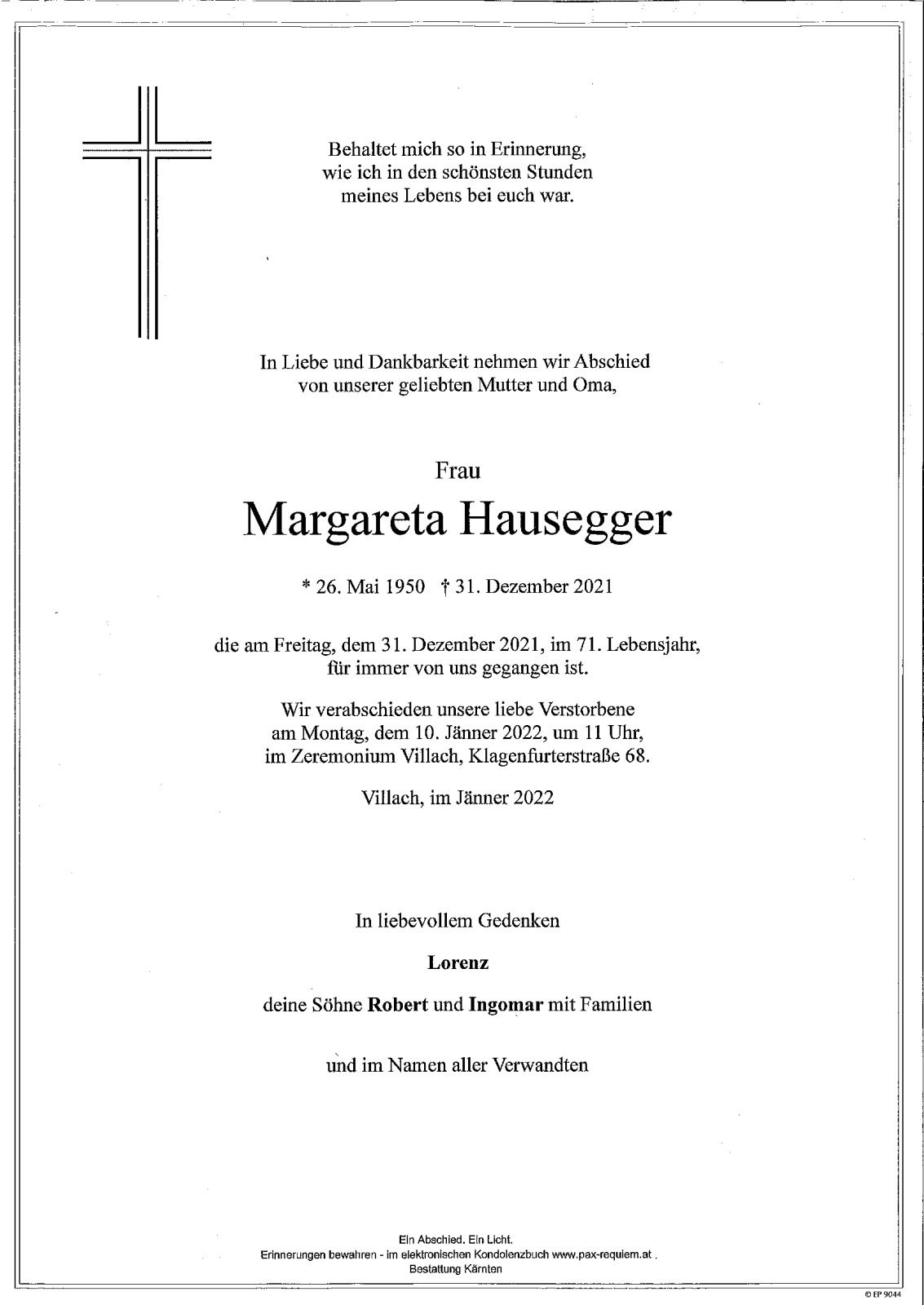 Parte Margareta Hausegger