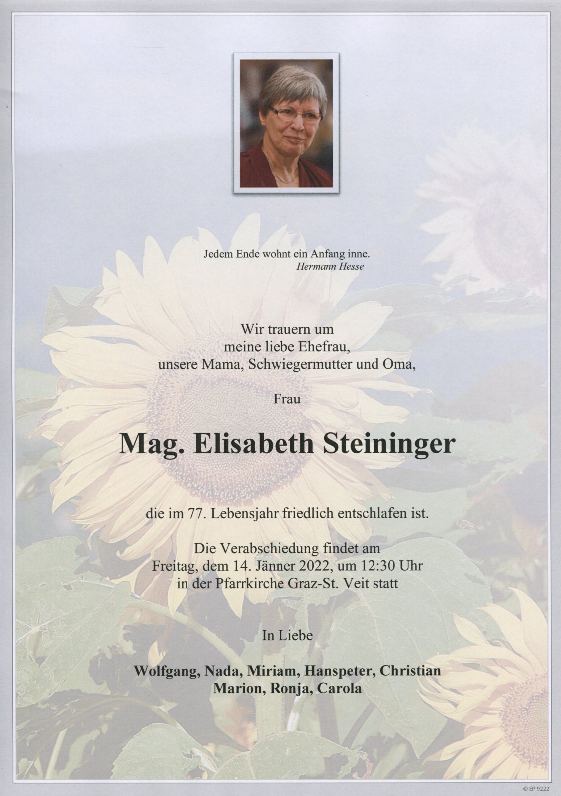 Parte Mag. Elisabeth Steininger