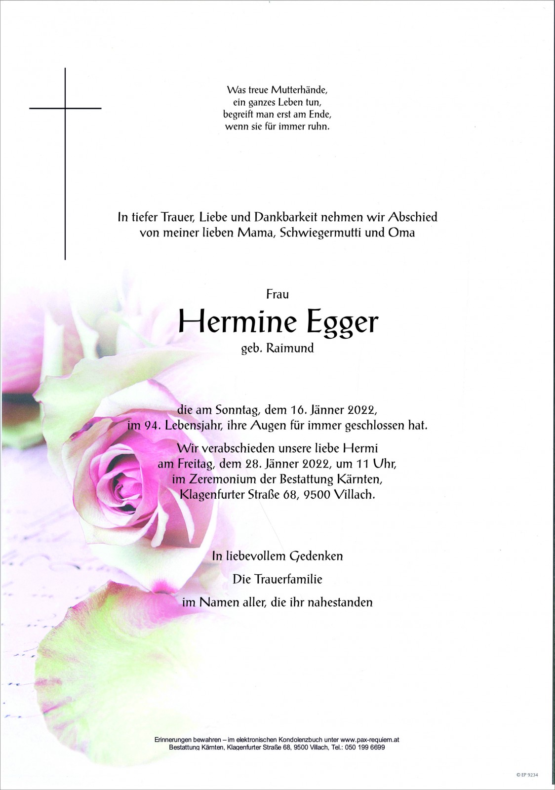 Parte Hermine Regina Egger