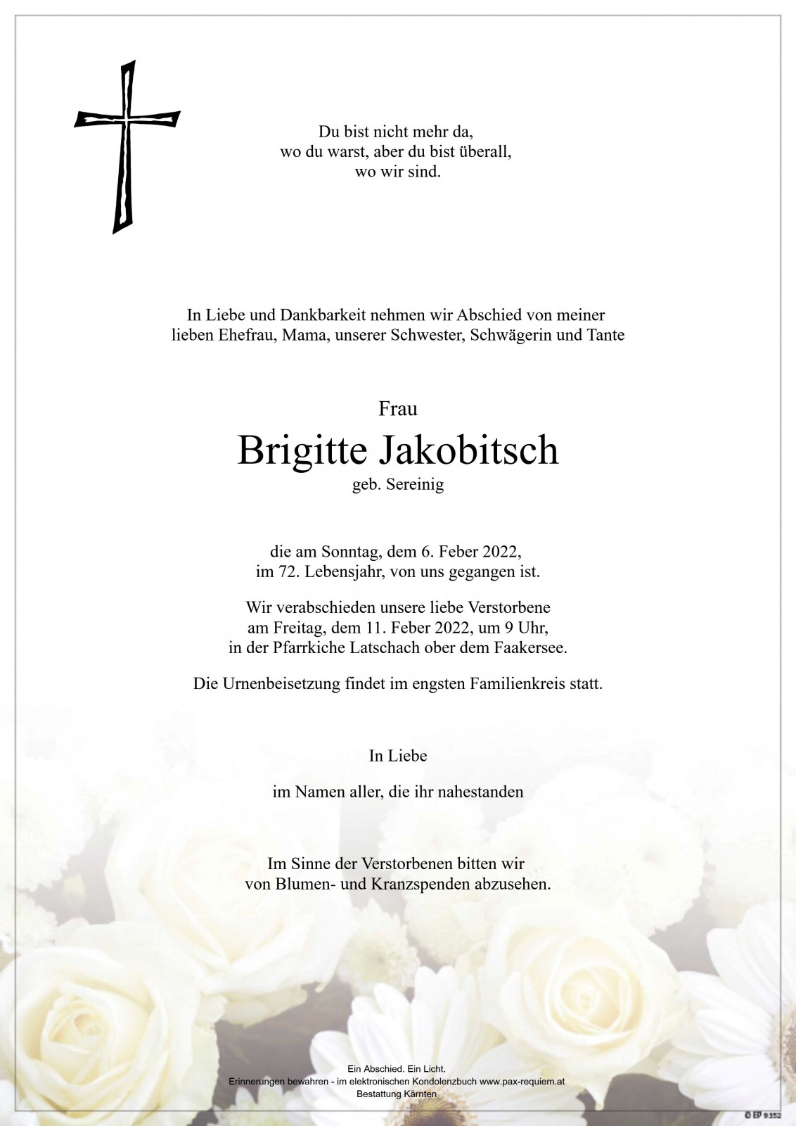 Parte Brigitte Jakobitsch geb. Sereinig