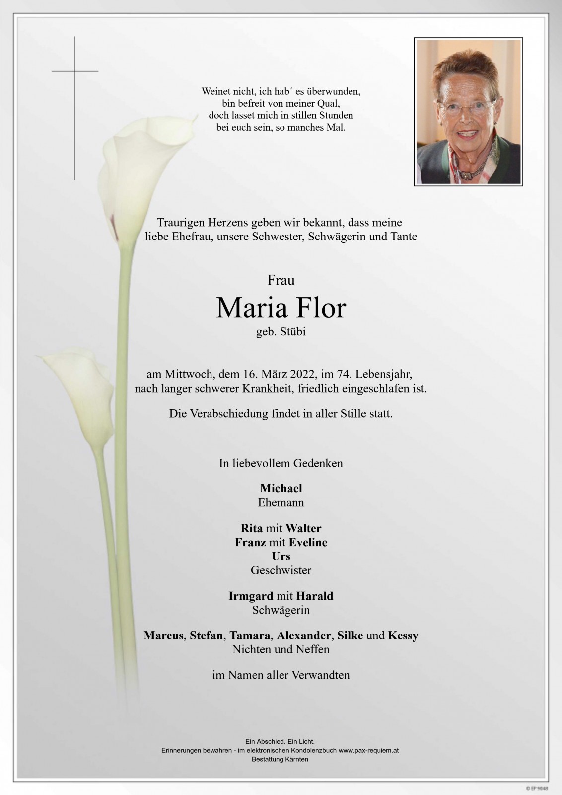 Parte Maria Flor geb. Stübi