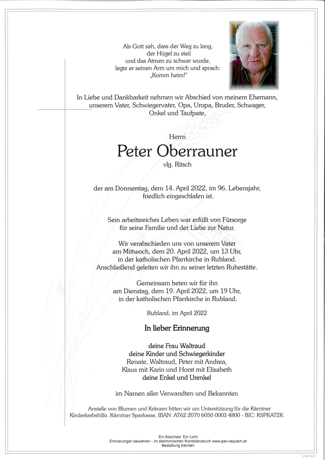 Parte Peter Oberrauner, vlg. Ritsch