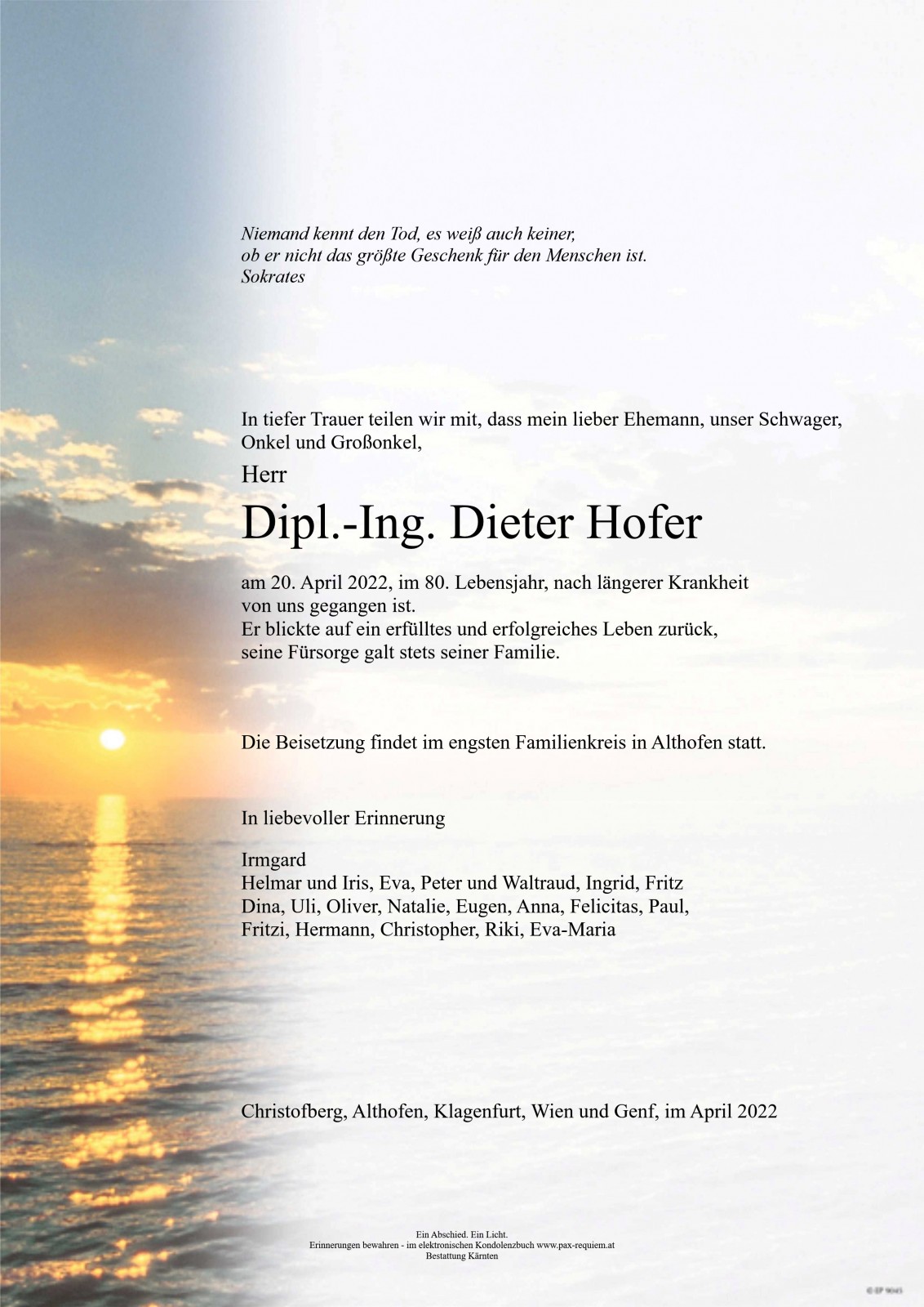 Parte Dipl.-Ing. Dieter Hofer