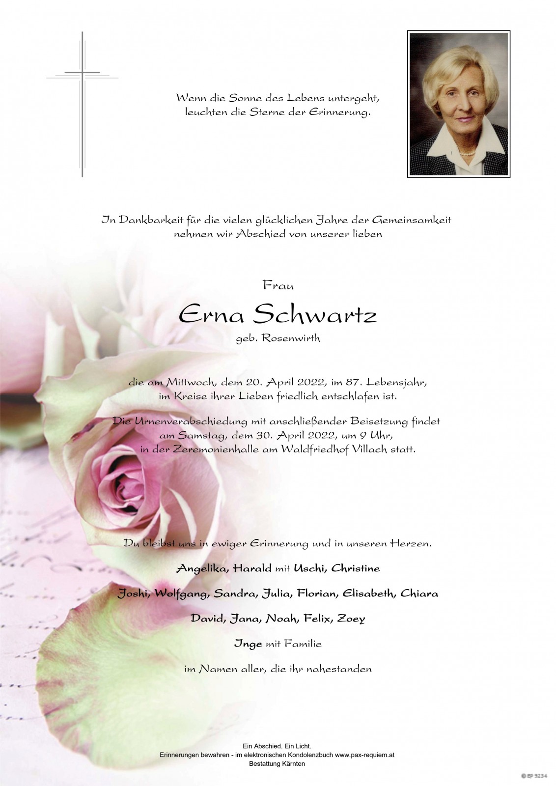 Parte Erna Schwartz geb. Rosenwirth