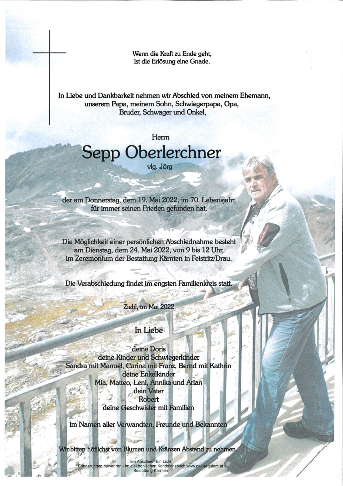 Parte Sepp Oberlerchner, vlg. Jörg