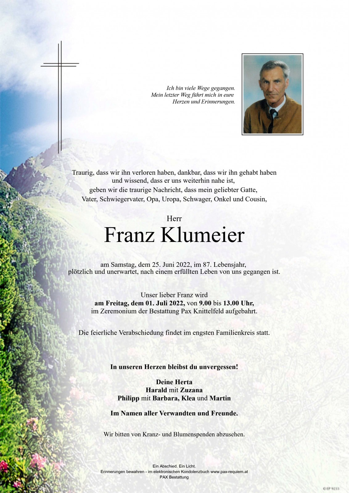 Parte Franz Klumeier