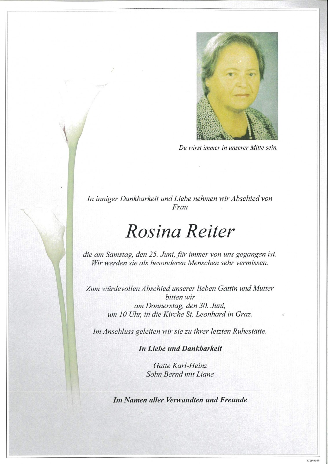 Parte Rosina Reiter