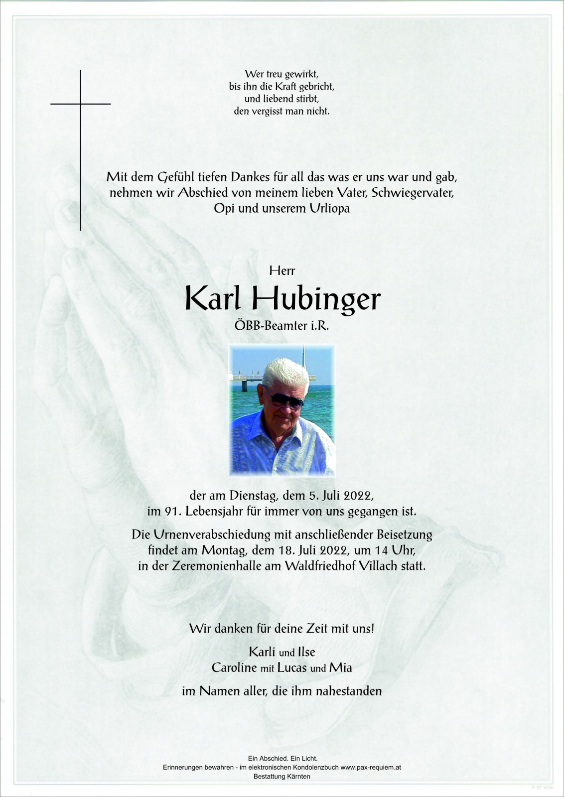 Parte Karl Hubinger