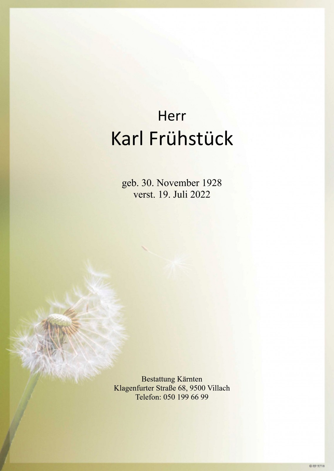 Parte Karl Frühstück