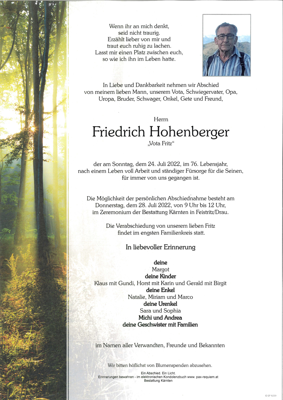 Parte Friedrich Hohenberger