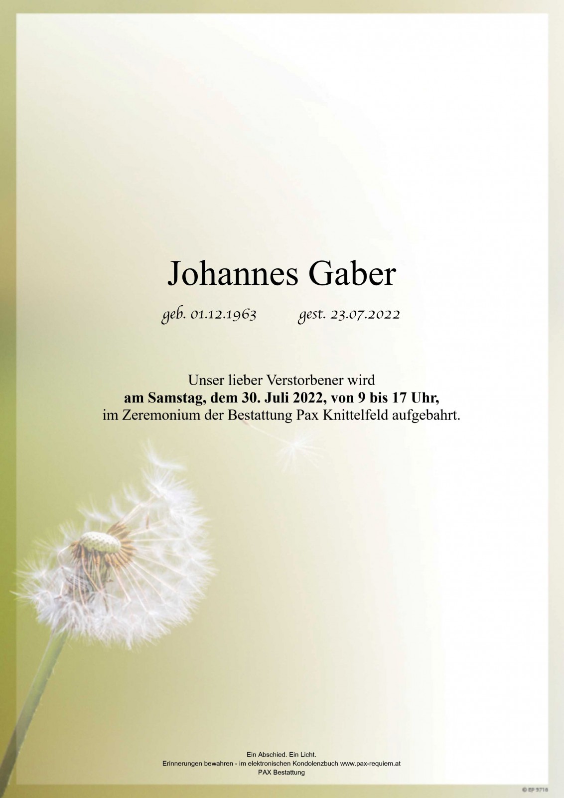 Parte Johannes Gaber