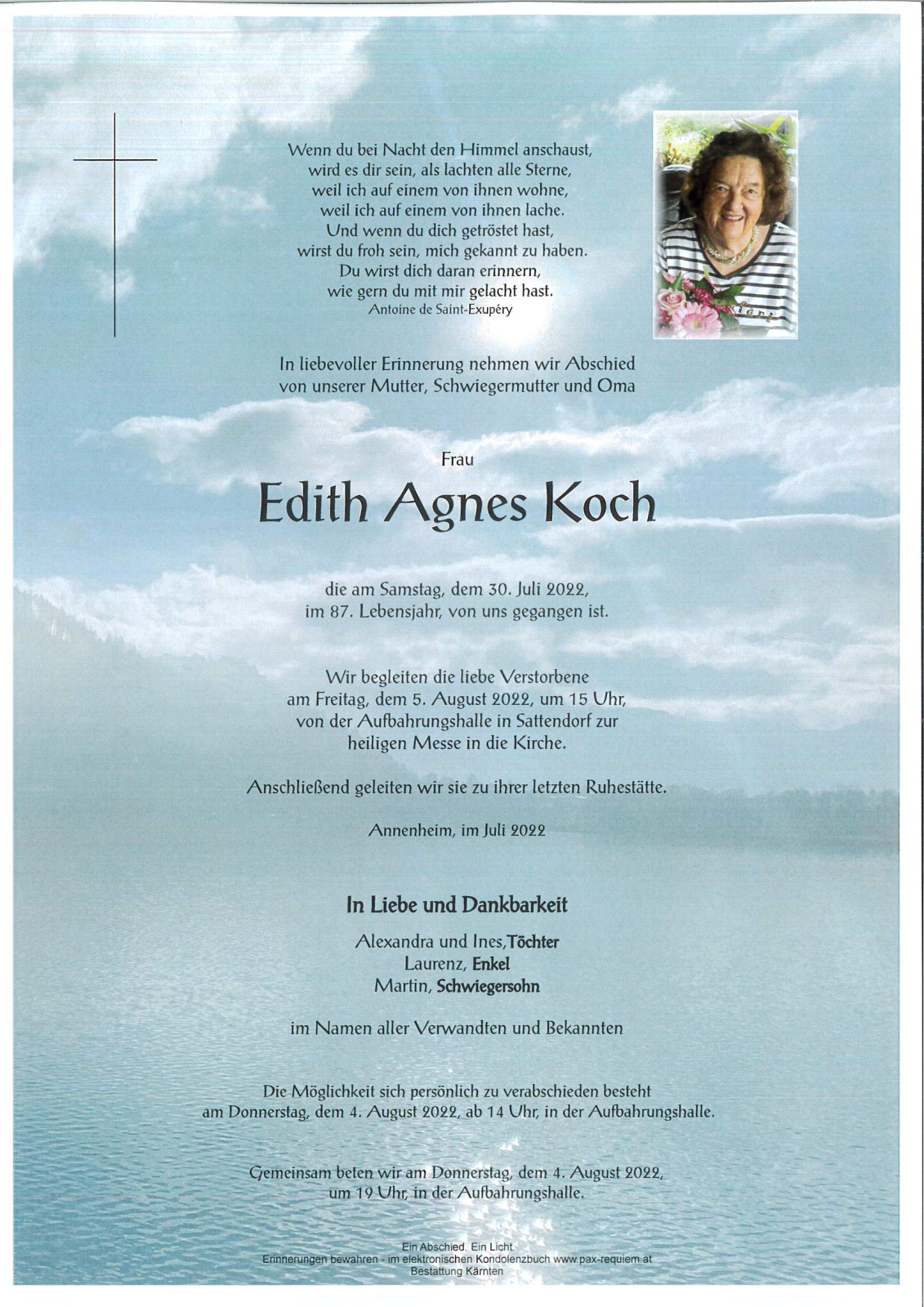 Parte Edith Agnes Koch