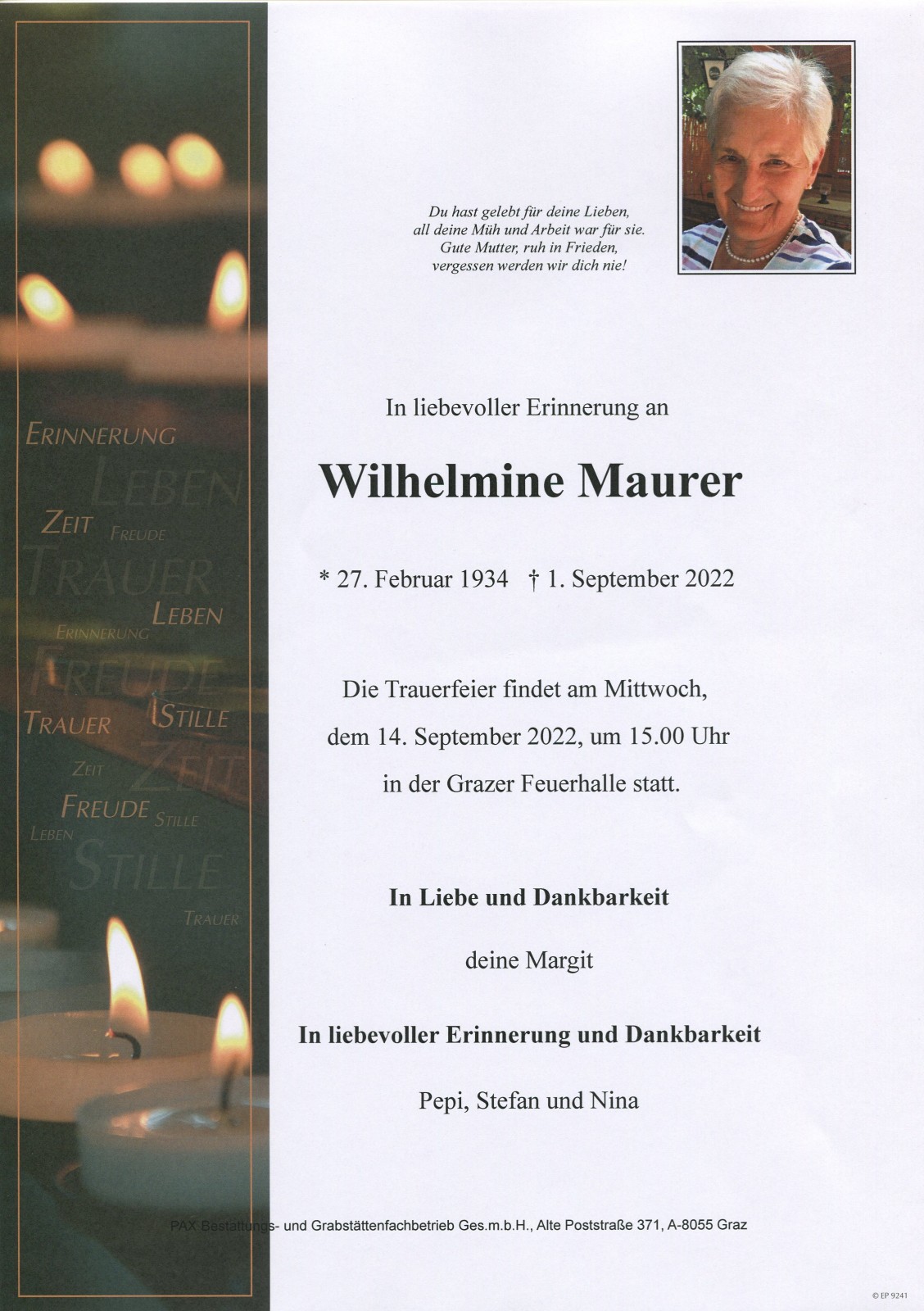 Parte Wilhelmine Maurer