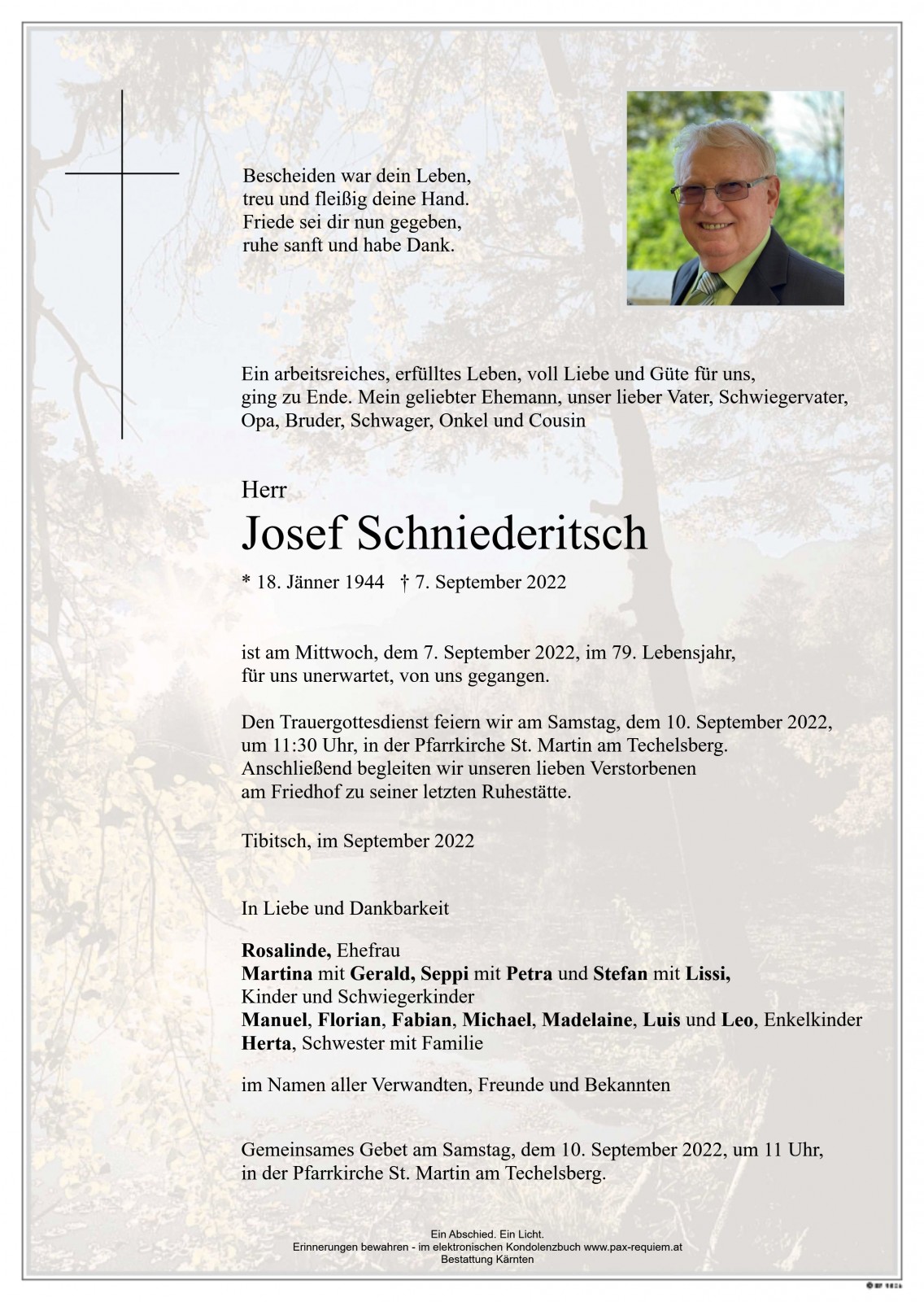 Parte Josef Schniederitsch