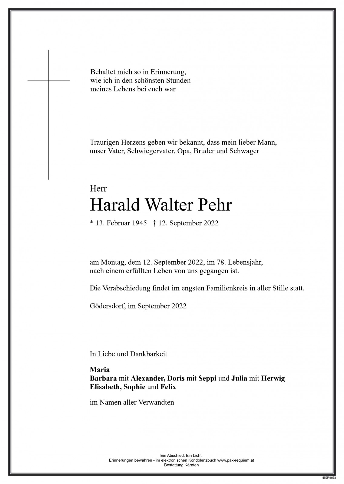 Parte Harald Walter Pehr