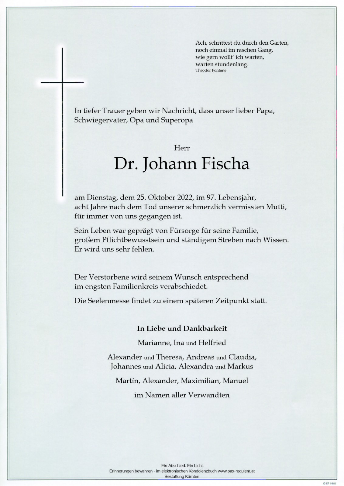 Parte Dr. Johann Fischa