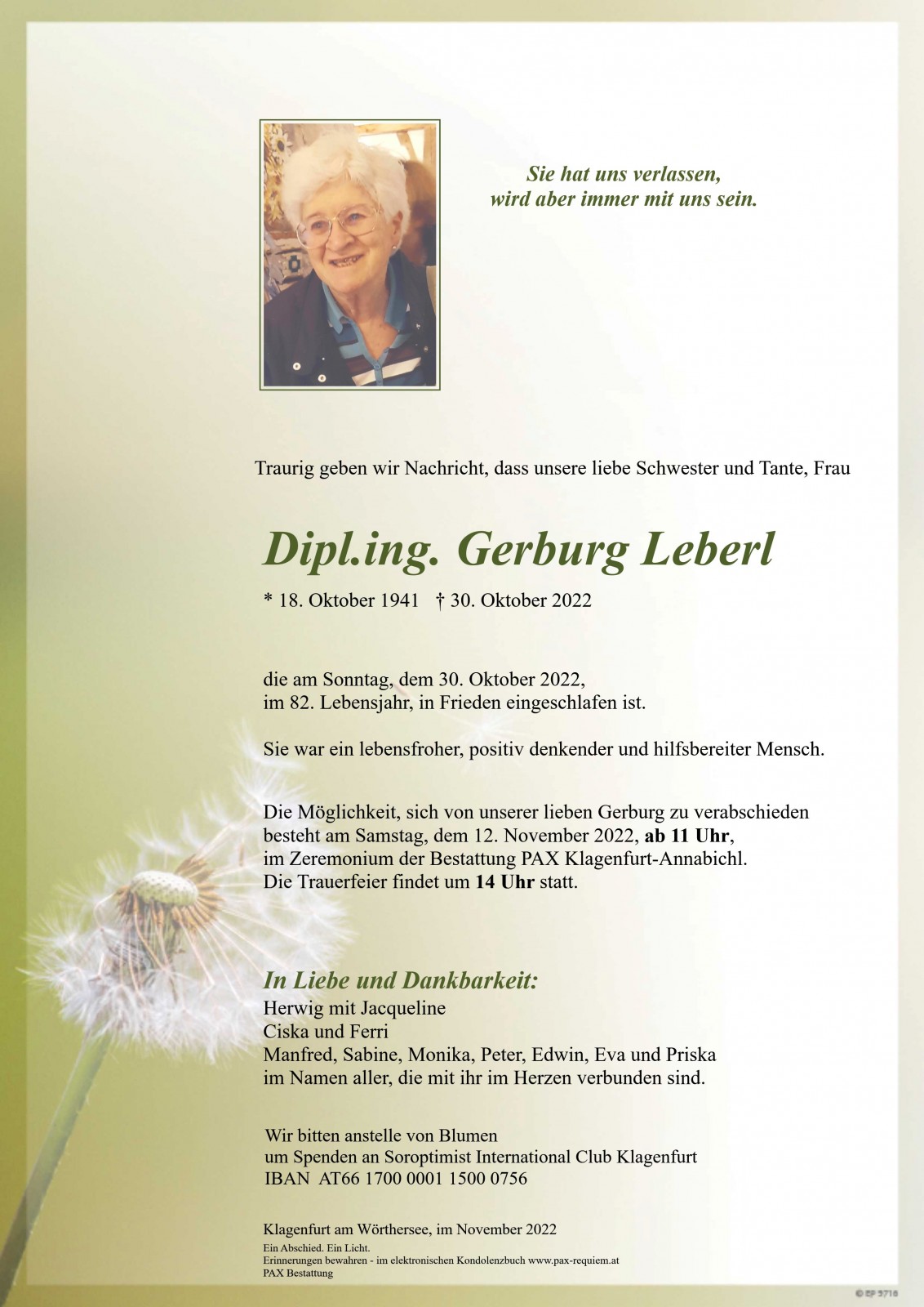 Parte Dipl.ing. Gerburg Leberl