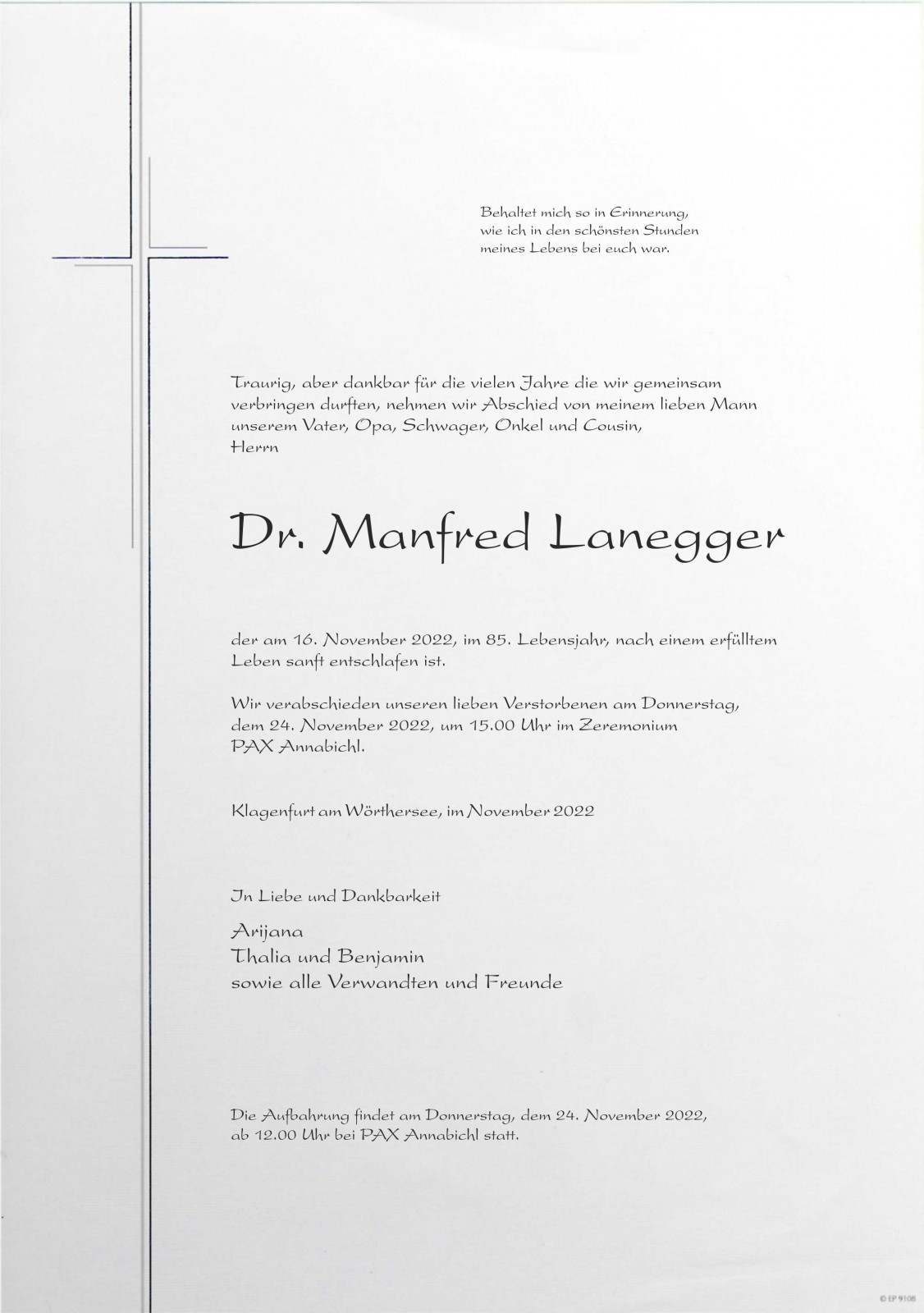 Parte Dr. Manfred Lanegger